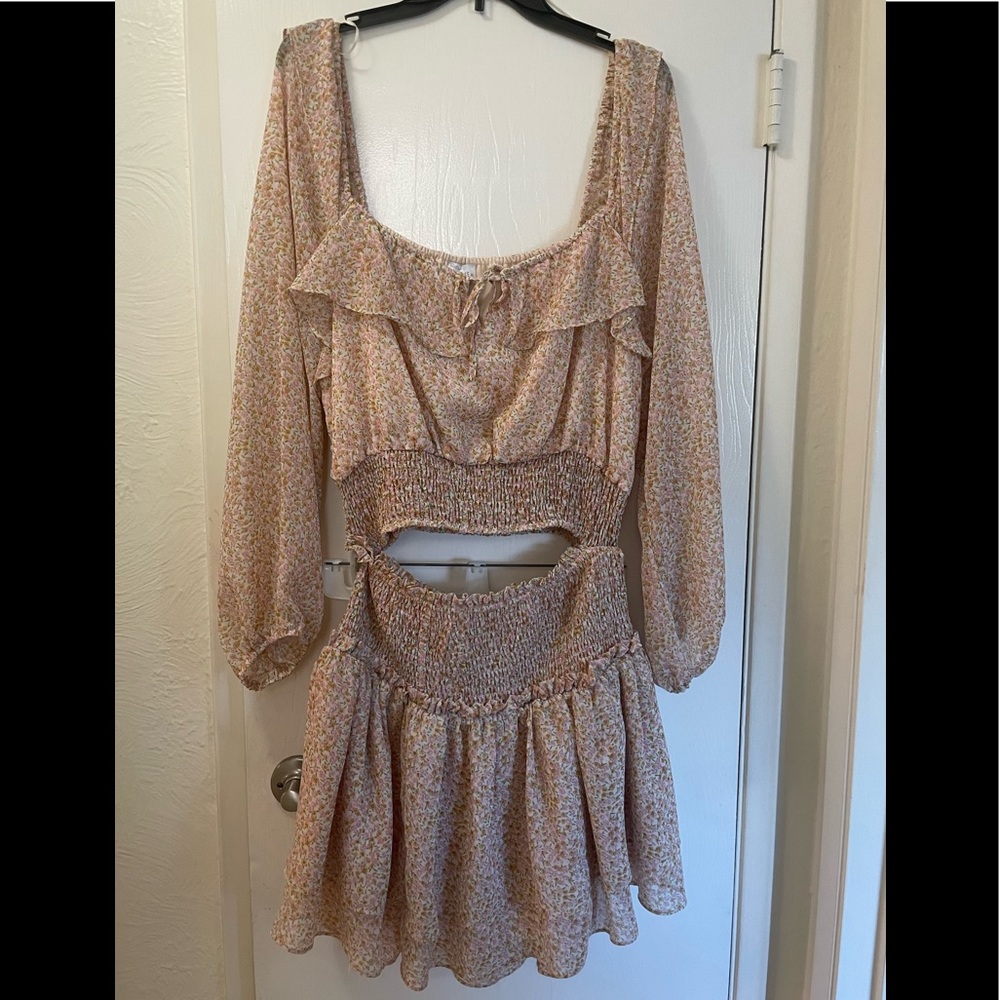 West of Melrose- 2 Piece Skirt and Top, Ruffle Chaffee Set| Size XL